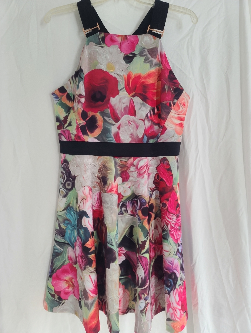 Ted Baker Floral Halter Fit & Flare Dress